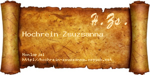 Hochrein Zsuzsanna névjegykártya